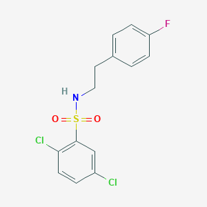 molecular formula C14H12Cl2FNO2S B258397 2,5-dichloro-N-[2-(4-fluorophenyl)ethyl]benzenesulfonamide 