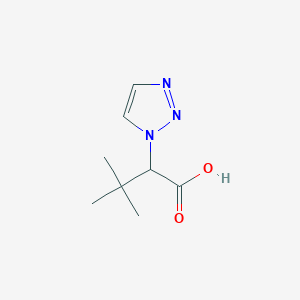 molecular formula C8H13N3O2 B2583970 3,3-Dimethyl-2-(triazol-1-yl)butanoic acid CAS No. 2028375-31-5