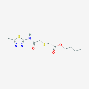 Butyl 2-((2-((5-methyl-1,3,4-thiadiazol-2-yl)amino)-2-oxoethyl)thio)acetate