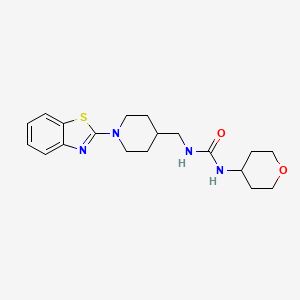 molecular formula C19H26N4O2S B2583979 1-((1-(benzo[d]thiazol-2-yl)piperidin-4-yl)methyl)-3-(tetrahydro-2H-pyran-4-yl)urea CAS No. 2034440-97-4