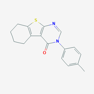 molecular formula C17H16N2OS B258398 3-(4-methylphenyl)-5,6,7,8-tetrahydro[1]benzothieno[2,3-d]pyrimidin-4(3H)-one 