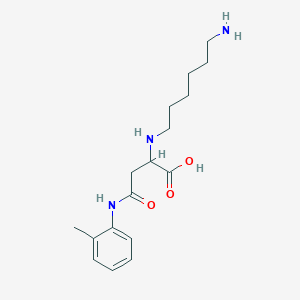 molecular formula C17H27N3O3 B2583986 2-((6-Aminohexyl)amino)-4-oxo-4-(o-tolylamino)butanoic acid CAS No. 1026782-60-4