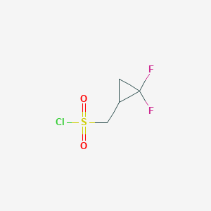 molecular formula C4H5ClF2O2S B2583989 (2,2-Difluorocyclopropyl)methanesulfonyl chloride CAS No. 1260671-57-5