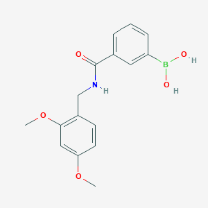 molecular formula C16H18BNO5 B2583993 硼酸，[3-[[[(2,4-二甲氧基苯基)甲基]氨基]羰基]苯基]-(9CI) CAS No. 727396-17-0