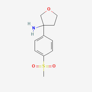 molecular formula C11H15NO3S B2584000 3-(4-Methanesulfonylphenyl)oxolan-3-amine CAS No. 1873585-89-7