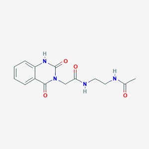 molecular formula C14H16N4O4 B2584008 N-(2-acetamidoethyl)-2-(2,4-dioxo-1H-quinazolin-3-yl)acetamide CAS No. 688773-45-7