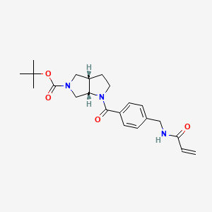 Tert-butyl (3aS,6aS)-1-[4-[(prop-2-enoylamino)methyl]benzoyl]-2,3,3a,4,6,6a-hexahydropyrrolo[2,3-c]pyrrole-5-carboxylate