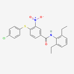 4-[(4-chlorophenyl)sulfanyl]-N-(2,6-diethylphenyl)-3-nitrobenzenecarboxamide