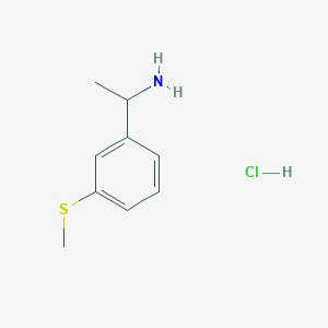 1-(3-Methylsulfanylphenyl)ethanamine;hydrochloride