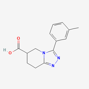 3-(3-methylphenyl)-5H,6H,7H,8H-[1,2,4]triazolo[4,3-a]pyridine-6-carboxylic acid