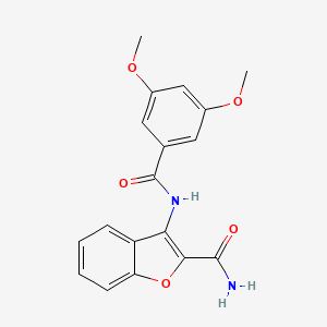 molecular formula C18H16N2O5 B2584028 3-(3,5-Dimethoxybenzamido)benzofuran-2-carboxamide CAS No. 477511-18-5