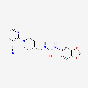 1-(Benzo[d][1,3]dioxol-5-yl)-3-((1-(3-cyanopyridin-2-yl)piperidin-4-yl)methyl)urea