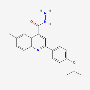 molecular formula C20H21N3O2 B2584042 2-(4-Isopropoxyphenyl)-6-methylquinoline-4-carbohydrazide CAS No. 590355-38-7