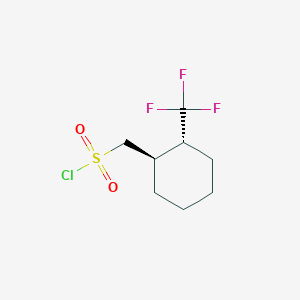 molecular formula C8H12ClF3O2S B2584043 [(1R,2R)-2-(Trifluoromethyl)cyclohexyl]methanesulfonyl chloride CAS No. 2248375-74-6
