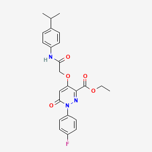 Ethyl 1-(4-fluorophenyl)-4-(2-((4-isopropylphenyl)amino)-2-oxoethoxy)-6-oxo-1,6-dihydropyridazine-3-carboxylate