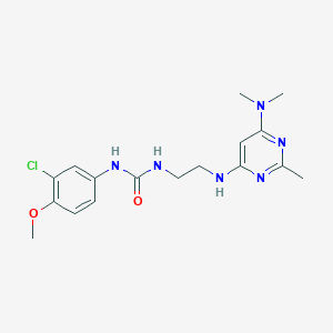 1-(3-Chloro-4-methoxyphenyl)-3-(2-((6-(dimethylamino)-2-methylpyrimidin-4-yl)amino)ethyl)urea