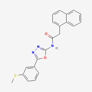 molecular formula C21H17N3O2S B2584048 N-[5-(3-methylsulfanylphenyl)-1,3,4-oxadiazol-2-yl]-2-naphthalen-1-ylacetamide CAS No. 898449-72-4