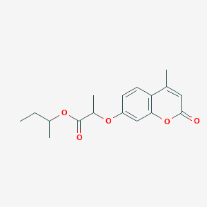 molecular formula C17H20O5 B258405 sec-butyl 2-[(4-methyl-2-oxo-2H-chromen-7-yl)oxy]propanoate 