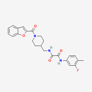 N1-((1-(benzofuran-2-carbonyl)piperidin-4-yl)methyl)-N2-(3-fluoro-4-methylphenyl)oxalamide