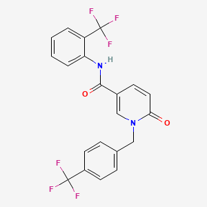 6-oxo-1-(4-(trifluoromethyl)benzyl)-N-(2-(trifluoromethyl)phenyl)-1,6-dihydropyridine-3-carboxamide