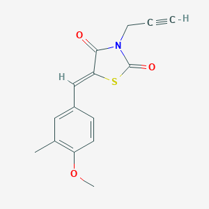 molecular formula C15H13NO3S B258406 5-(4-Methoxy-3-methylbenzylidene)-3-prop-2-ynyl-1,3-thiazolidine-2,4-dione 