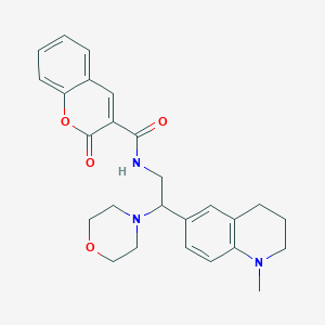 N-(2-(1-methyl-1,2,3,4-tetrahydroquinolin-6-yl)-2-morpholinoethyl)-2-oxo-2H-chromene-3-carboxamide