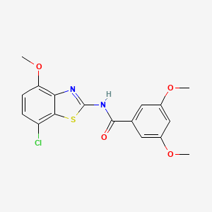 molecular formula C17H15ClN2O4S B2584062 N-(7-氯-4-甲氧基苯并[d]噻唑-2-基)-3,5-二甲氧基苯甲酰胺 CAS No. 886963-95-7