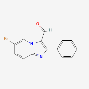 molecular formula C14H9BrN2O B2584074 6-Bromo-2-phenylimidazo[1,2-a]pyridine-3-carbaldehyde CAS No. 725253-27-0