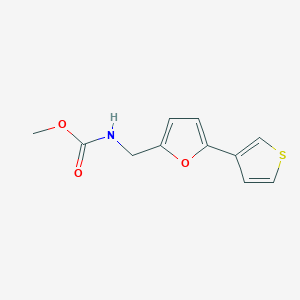 molecular formula C11H11NO3S B2584077 Methyl ((5-(thiophen-3-yl)furan-2-yl)methyl)carbamate CAS No. 2034253-24-0