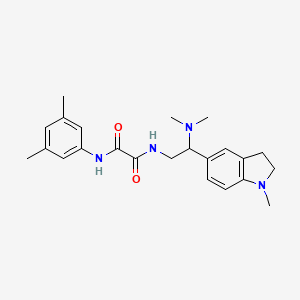 molecular formula C23H30N4O2 B2584082 N1-(2-(二甲氨基)-2-(1-甲基吲哚啉-5-基)乙基)-N2-(3,5-二甲基苯基)草酰胺 CAS No. 921896-68-6