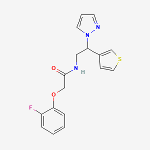 N-(2-(1H-pyrazol-1-yl)-2-(thiophen-3-yl)ethyl)-2-(2-fluorophenoxy)acetamide