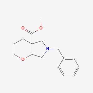 molecular formula C16H21NO3 B2584099 6-苄基-2,3,4,5,7,7a-六氢吡喃并[2,3-c]吡咯-4a-羧酸甲酯 CAS No. 2460749-98-6