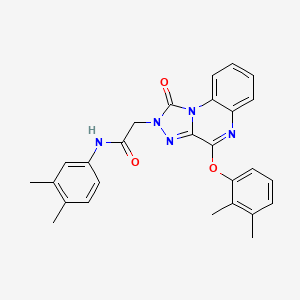 molecular formula C27H25N5O3 B2584102 2-(4-(2,3-dimethylphenoxy)-1-oxo-[1,2,4]triazolo[4,3-a]quinoxalin-2(1H)-yl)-N-(3,4-dimethylphenyl)acetamide CAS No. 1105212-31-4