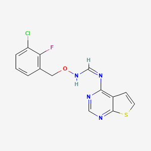 N-[(3-chloro-2-fluorophenyl)methoxy]-N'-thieno[2,3-d]pyrimidin-4-ylmethanimidamide