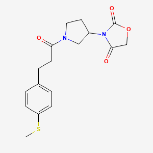 3-(1-{3-[4-(methylsulfanyl)phenyl]propanoyl}pyrrolidin-3-yl)-1,3-oxazolidine-2,4-dione