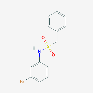 molecular formula C13H12BrNO2S B258412 N-(3-bromophenyl)-1-phenylmethanesulfonamide 