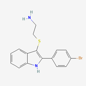 (2-{[2-(4-Bromophenyl)-1H-indol-3-yl]thio}ethyl)amine