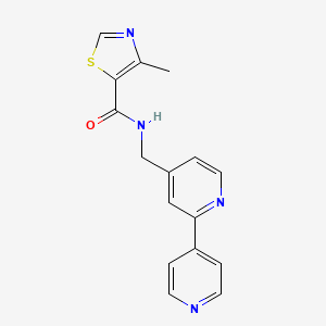 molecular formula C16H14N4OS B2584123 N-([2,4'-bipyridin]-4-ylmethyl)-4-methylthiazole-5-carboxamide CAS No. 2034434-09-6
