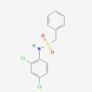 molecular formula C13H11Cl2NO2S B258413 N-(2,4-dichlorophenyl)-1-phenylmethanesulfonamide 