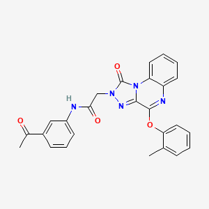 N-(3-acetylphenyl)-2-[4-(2-methylphenoxy)-1-oxo[1,2,4]triazolo[4,3-a]quinoxalin-2(1H)-yl]acetamide