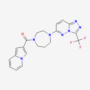 Indolizin-2-yl-[4-[3-(trifluoromethyl)-[1,2,4]triazolo[4,3-b]pyridazin-6-yl]-1,4-diazepan-1-yl]methanone