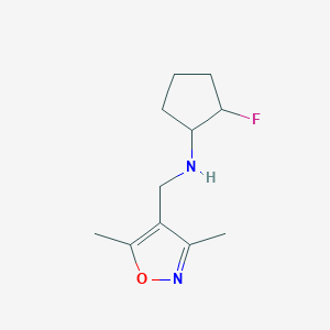 N-[(3,5-dimethyl-1,2-oxazol-4-yl)methyl]-2-fluorocyclopentan-1-amine