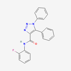 molecular formula C21H15FN4O B2584144 N-(2-fluorophenyl)-1,5-diphenyl-1H-1,2,3-triazole-4-carboxamide CAS No. 904814-12-6