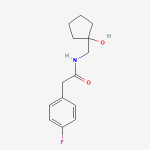 molecular formula C14H18FNO2 B2584155 2-(4-氟苯基)-N-((1-羟基环戊基)甲基)乙酰胺 CAS No. 1217121-49-7