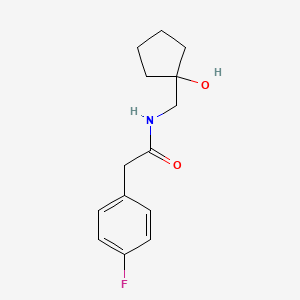 molecular formula C14H18FNO2 B2584155 2-(4-fluorophenyl)-N-[(1-hydroxycyclopentyl)methyl]acetamide CAS No. 1217121-49-7