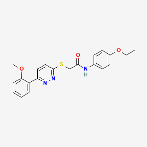 molecular formula C21H21N3O3S B2584161 N-(4-乙氧苯基)-2-[6-(2-甲氧苯基)吡啶嗪-3-基]硫代乙酰胺 CAS No. 893978-76-2