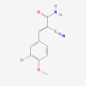 molecular formula C11H9BrN2O2 B2584162 3-(3-溴-4-甲氧基苯基)-2-氰基丙-2-烯酰胺 CAS No. 195383-37-0