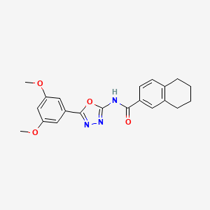N-[5-(3,5-dimethoxyphenyl)-1,3,4-oxadiazol-2-yl]-5,6,7,8-tetrahydronaphthalene-2-carboxamide