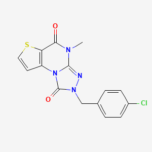 molecular formula C15H11ClN4O2S B2584174 2-(4-氯苄基)-4-甲基-2,4-二氢噻吩并[2,3-e][1,2,4]三唑并[4,3-a]嘧啶-1,5-二酮 CAS No. 1359223-84-9