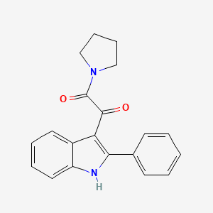molecular formula C20H18N2O2 B2584175 1-(2-苯基-1H-吲哚-3-基)-2-(1-吡咯烷基)-1,2-乙二酮 CAS No. 4747-41-5